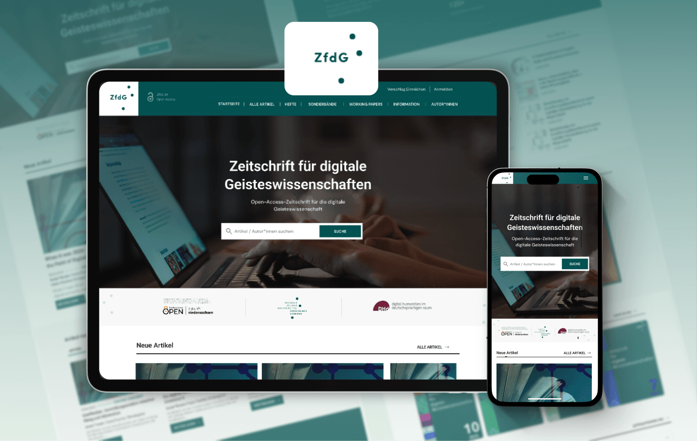 ZfdG Website auf Endgeräten